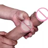 18.5cm Simulation Dildo Realistic Sliding Foreskin G spot Stimulate Soft Silicone Penis Soft Huge Big Dick Suction Cup Sex Toys 1