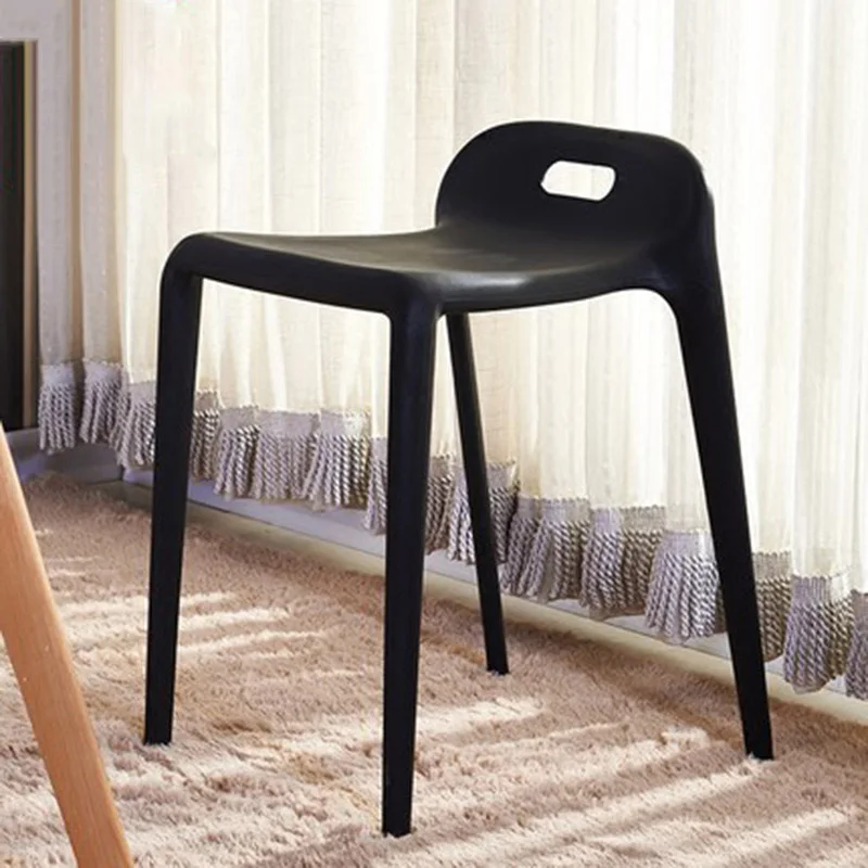 

Nordic Simple Plastic Stool Dining Chairs for Dining Rooms Modern Restaurant Furniture Living Room Bedroom Plastic Dining Stool