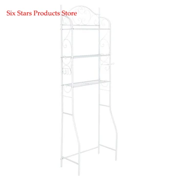 

【USA warehouse】3 Tier Metal Over The Toilet Shelf-White