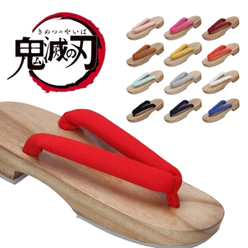 

Hot anime Kimetsu no Yaiba Cosplay Shoes Demon Slayer Anime clogs flip-flops anime show Shoes 21 color optional