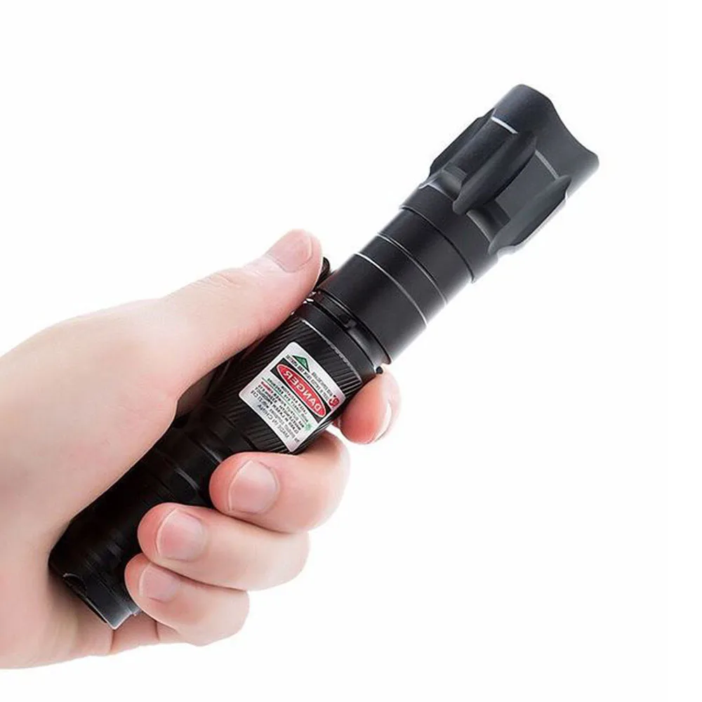 High Power Green Laser Pointer Pen 532nm Adjustable Focus Burning Red Laser Sight 500 to10000 meters range Lazer-009 For Hunting