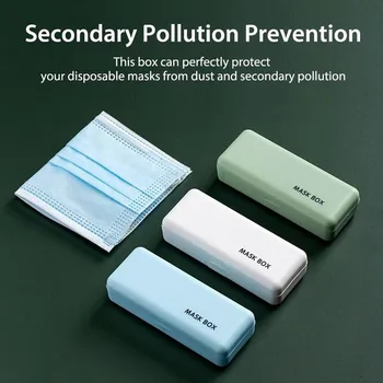 

1pc Storage Box Face Mask Disposable Mask Holder Portable Temporary Storage Folder PP Plastic Mask Storage Box Storage Box Face