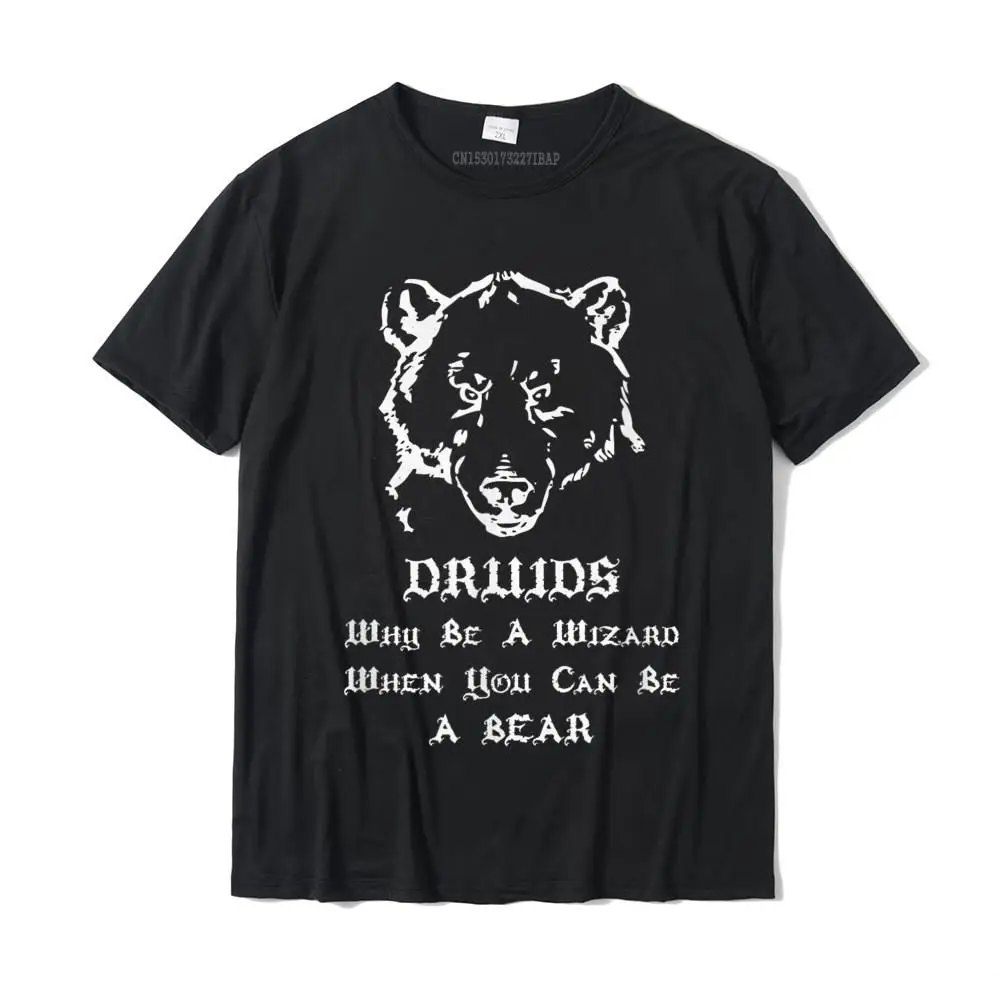 Group O-Neck T Shirts Autumn Tees Short Sleeve Funny Pure Cotton Geek Tops T Shirt Fashionable Men Free Shipping RPG T-Shirt Druid d20 Gamer Funny Roleplaying Gift__MZ16243 black
