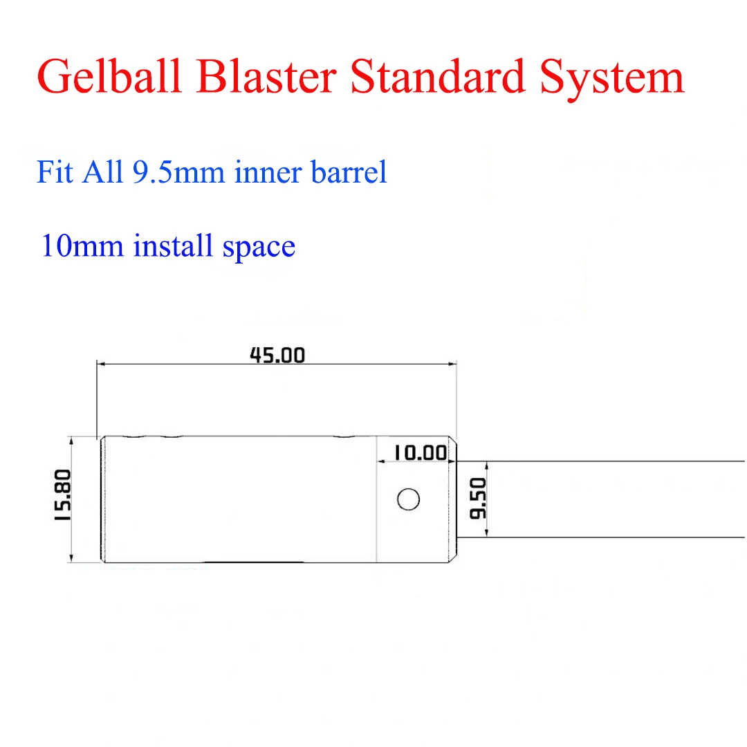 AEG Gelsoft Gelball Balster Metal Adjustable Hop Up for 9.5mm Inner Tube JM Gen9 RX Gel Blaster LDT Accessory gel ball blaster accessory