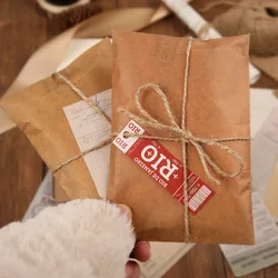 Enveloppe en papier Vintage de Style ancien, emballage brun Kraft pour carte postale rétro, carte d'invitation, petite lettre cadeau, 16x11cm, 10 pièces/lot 