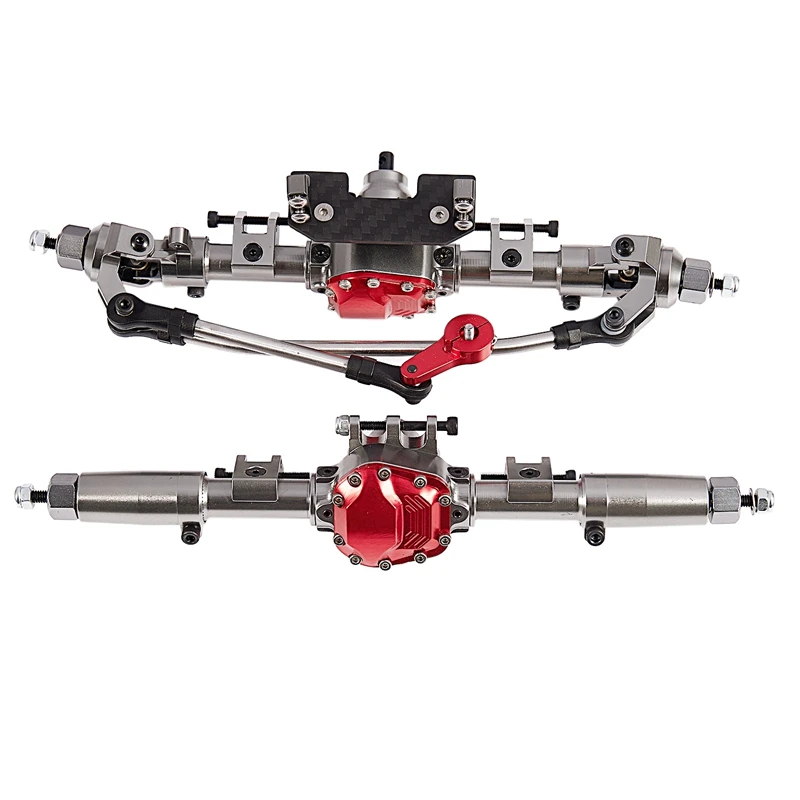 SCX10 II сплав Прямой полный мост для 1/10 RC Гусеничный автомобиль осевой SCX10 II 90046 90047 обновленные детали передний мост задний мост