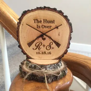 

Custom Wooden Chips Wedding Cake Topper Personalized Wooden Slices Table Signs Rustic Wedding Decor Table Centerpieces