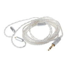 ABSQ 4 Twist Headphone Cable Single Crystal Plated Wire Cord Diy for Se215 Se315 Se425 Se535 Se846
