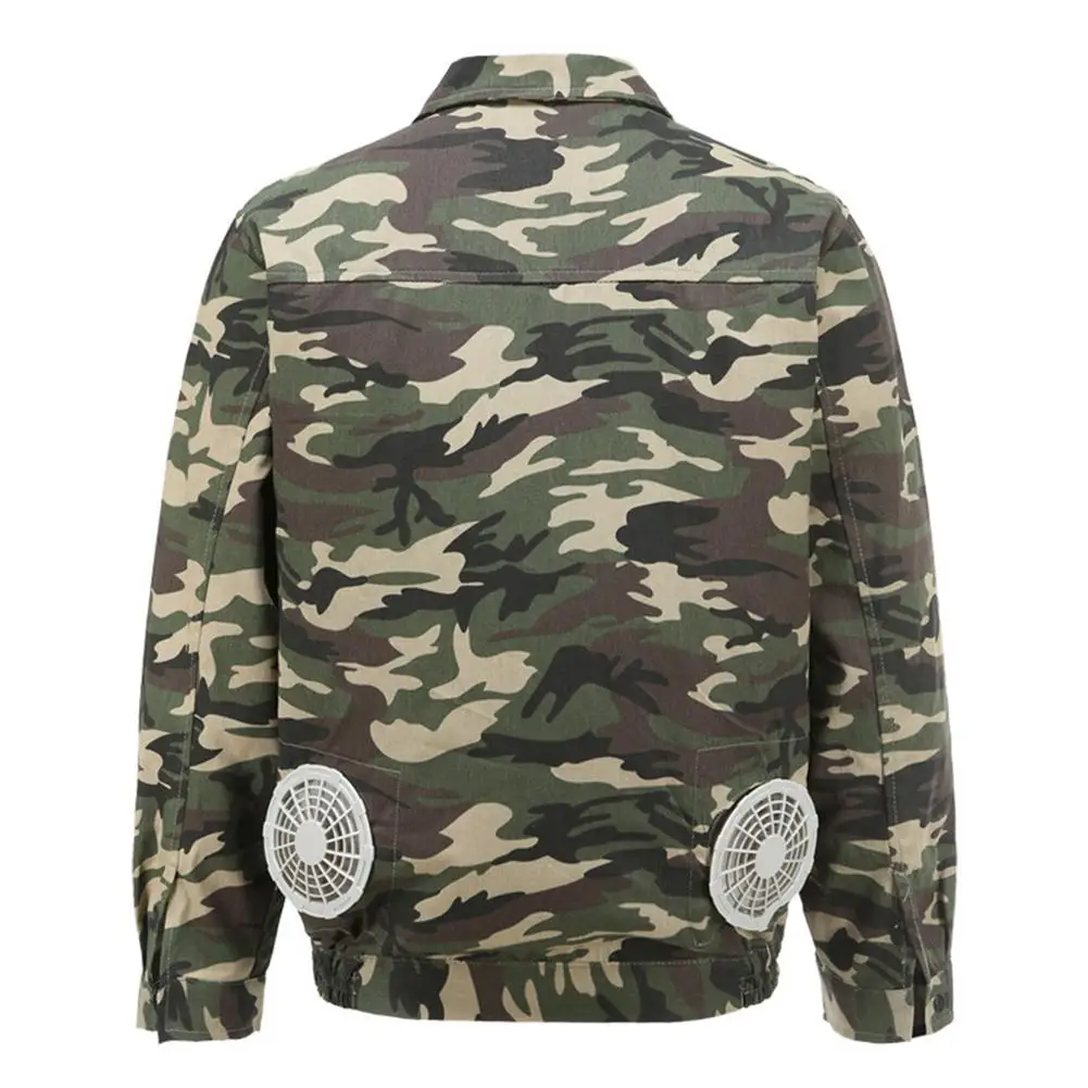 Camouflage Outdoor Jacket Heat Dissipation Cooling Electric Welders Labor Insurance Work Clothes Air Conditioned Vest Oversized 2