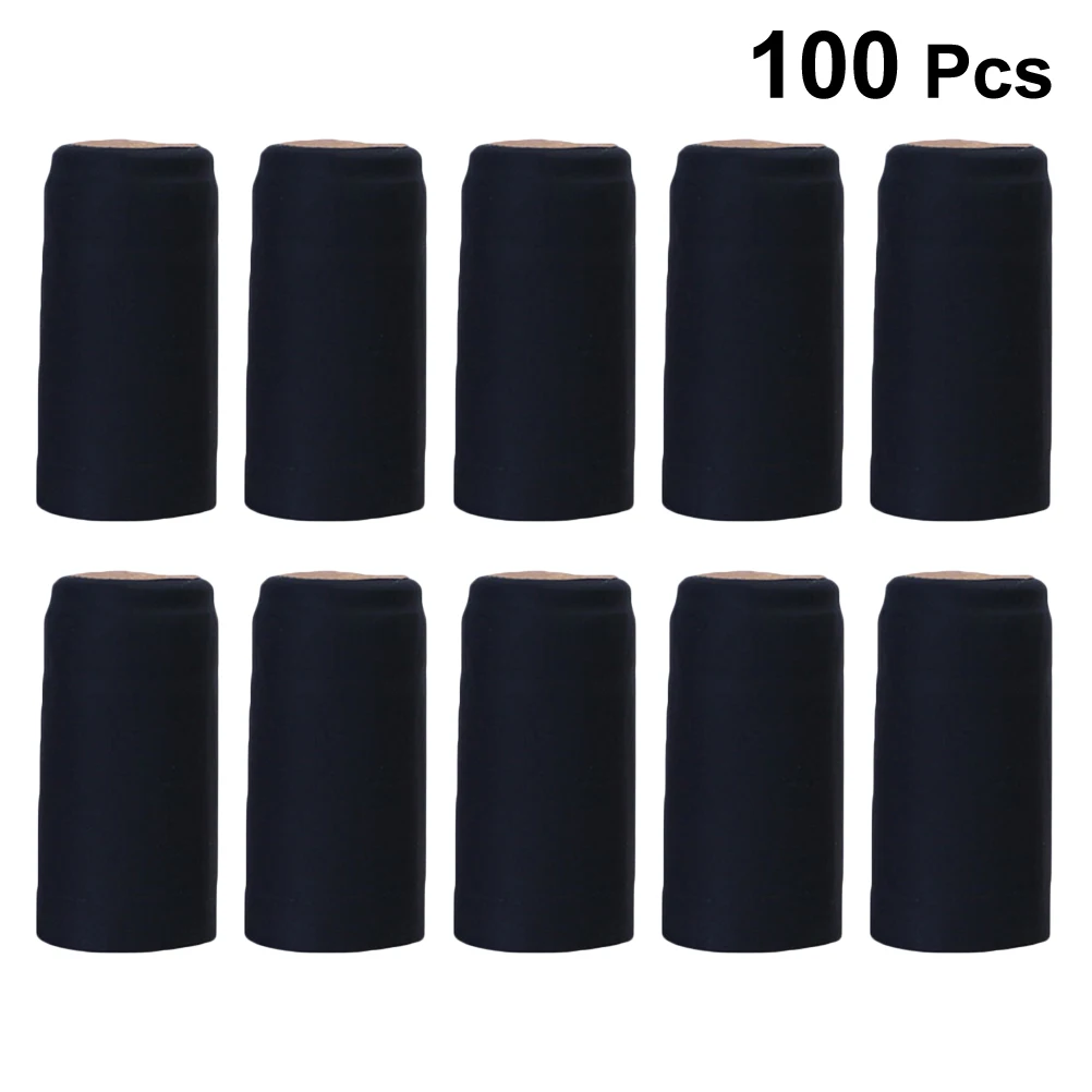 100pcs Wine Bottle Heat Shrink Capsules Shrinkable Plastic Cap Red Film Professional | Дом и сад