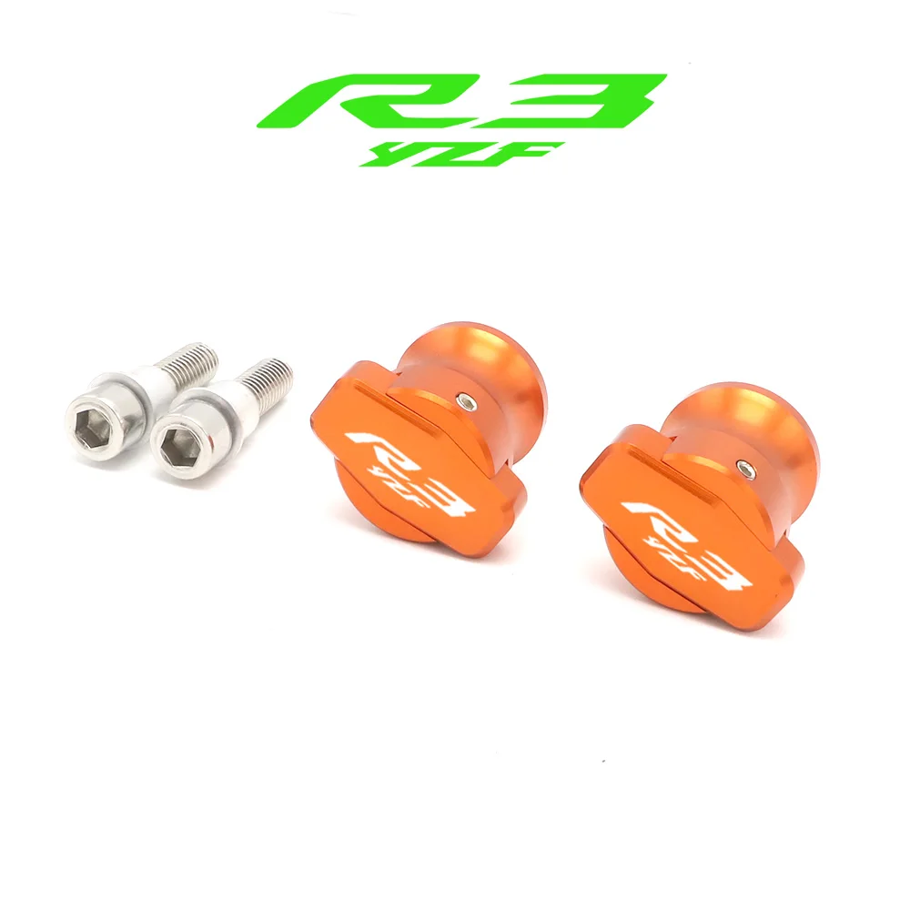 

Motorcycle Accessories For YAMAHA R3 YZF R3 YZF-R3 YZFR3 Swingarm Spools Slider Swing Arm Stand Screws R3 Moto 6mm 2015-2019