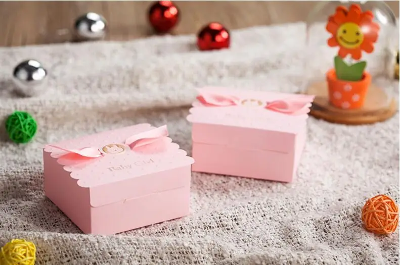 European Baby Boy Girl Party Angel Candy Boxes Baby Shower Favors Baby Birthday Party Sweet Box Chocolate Bag Box 4