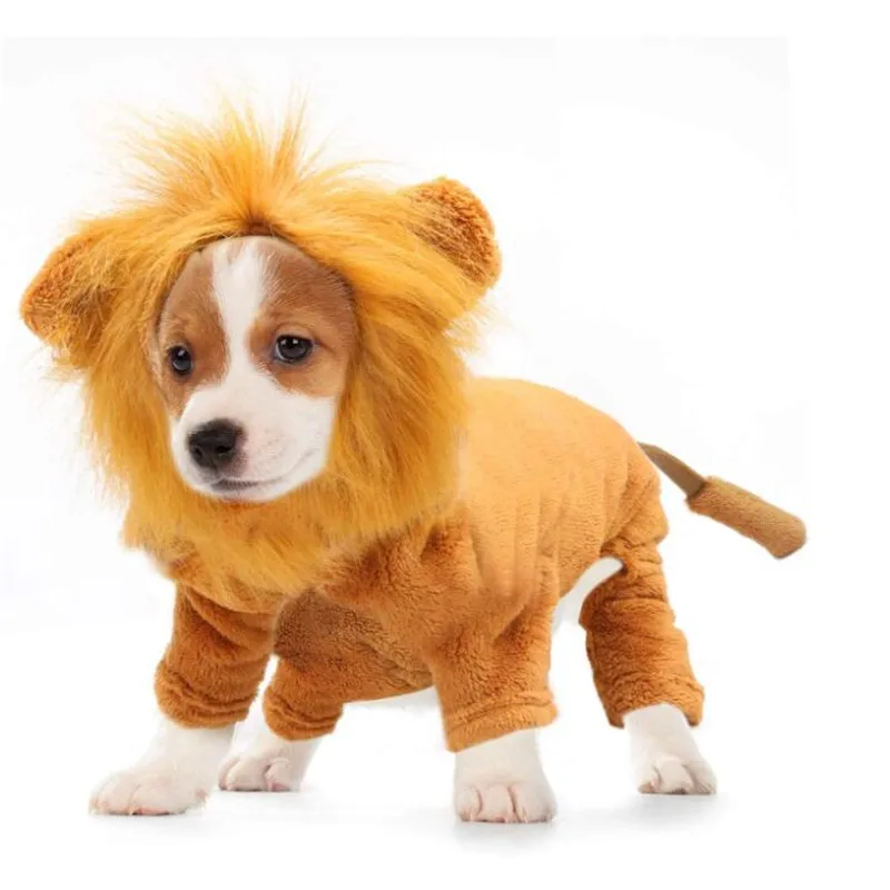 

NEW Dog Cat Clothes Cosplay Lions Dog Costumes for Small Pets Pugs Chihuahua Hooded Coat Jumpsuit Funny Puppy Party Jackets