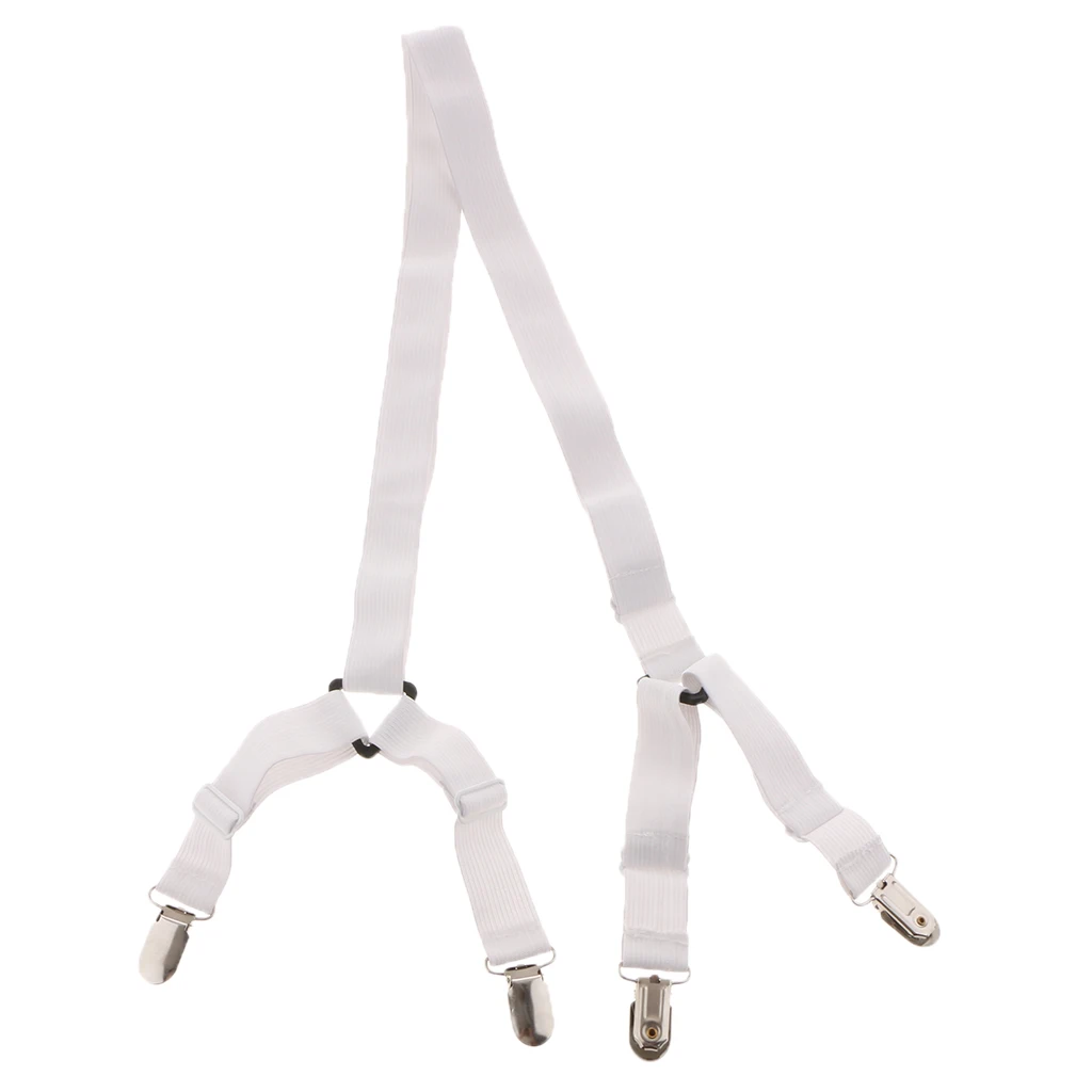 2-Piece Adjustable Straps Band, Elastic Bedsheet Fasteners, Fitted Sheet Suspenders Grippers