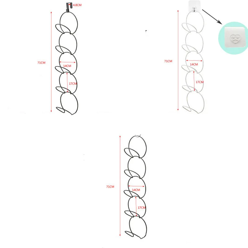 5 шт. в упаковке шкаф для шляп вешалка для двери крючки для Шапка Сумка Одежда Полотенце шарф Вешалка Висячие шапки Органайзер держатель