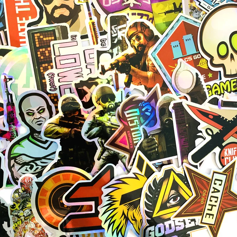50 шт. cs счетчик Strike стикер s для чемодан для скейтборда открытый багаж холодильник Телефон сделай сам автостайлинг наклейка