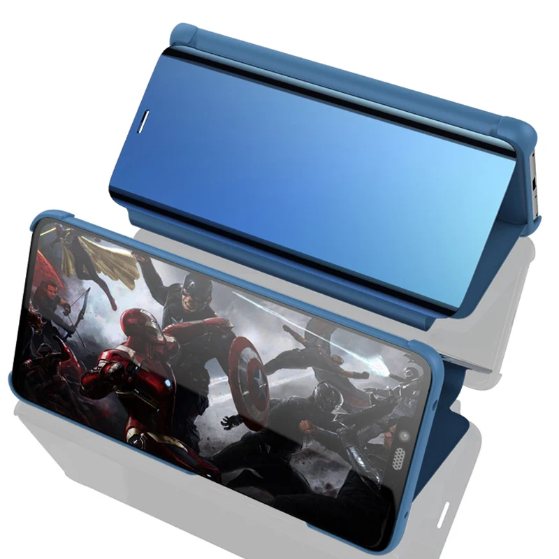 Phone case Smart mirror flip case Samsung A12 Case Flip Mirror Stand Phone Case Samsung Galaxy A12 Luxury Protective 6.5 inch