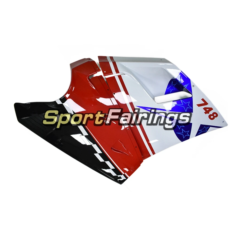 Обтекатели для поездок на мотоцикле Ducati 748 916 996 998 1996 97 98 1999 2000 2001 2002 тела Наборы капюшоны из АБС-пластика Пластик рамы кузова белый Красный, черный, синий цвет
