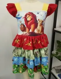 ruffle dress Очаровательное платье с героями мультфильмов для подтяжки для девочек; стильные платья - Цвет: ruffle dress