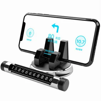 

Luminous Car Temporary Parking Card Phone Number Card Plate Car Park Stop Sign 360 Degree Rotation Auto Phone GPS Holder Stand