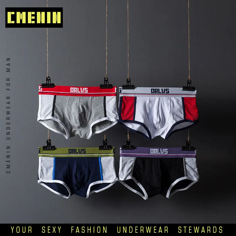 Нижнее белье для мужчин 4 шт. нижнее из дышащего хлопка|Боксеры| |