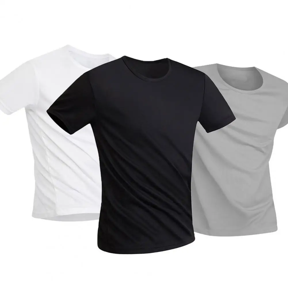 

Waterproof Men's T-Shirts Spandex Shirts Anti Dirty Stain Proof Polyester Basic Layer Shirts for Sports Short-sleeved T-shirts