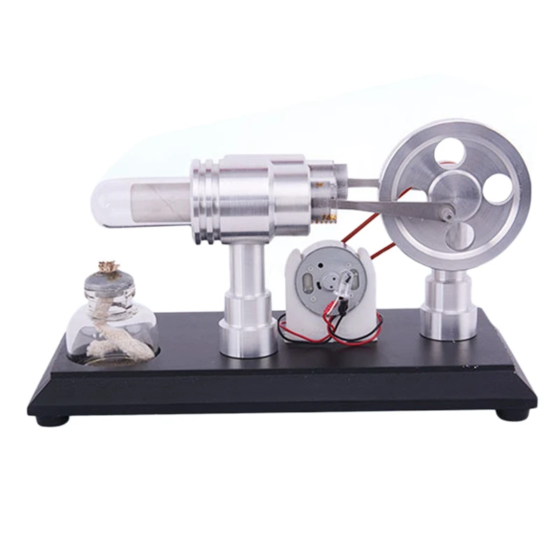 

New Double-Cylinder Micro-Diy Hot Air Stirling Engine Motor Model External Combustion Engine Early Learning Education Toys For K