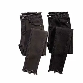 

2020 Jeans Female Denim Pants Large Size Black Color Womens Jeans Stretch Bottoms Feminino Skinny Pants For Women Trousers