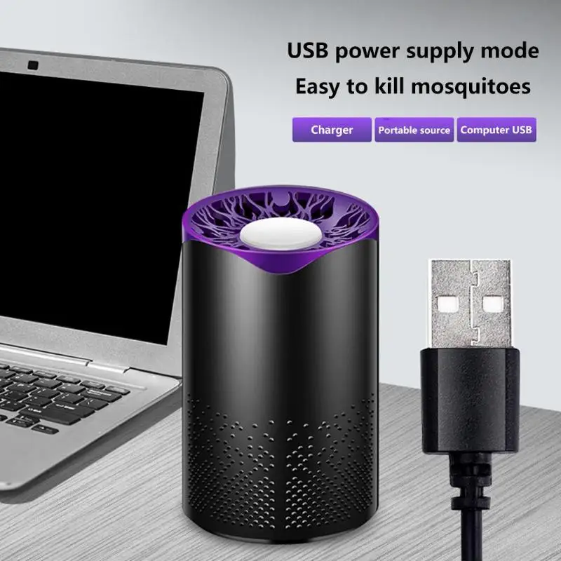 USB электрическая ловушка для насекомых, насекомых, москитов, вредителей, Фотокатализ, УФ лампа, Usb источник питания, пространство 45-80 куб. М
