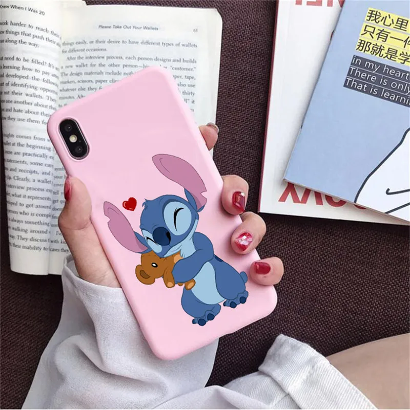 Phone Case Cartoon Cute Stich Stitch For huawei p30 lite p20 p10 mate 20 pro 10 lite honor 20 9 10 lite Soft Silicone Cover case - Цвет: FHSR-17554
