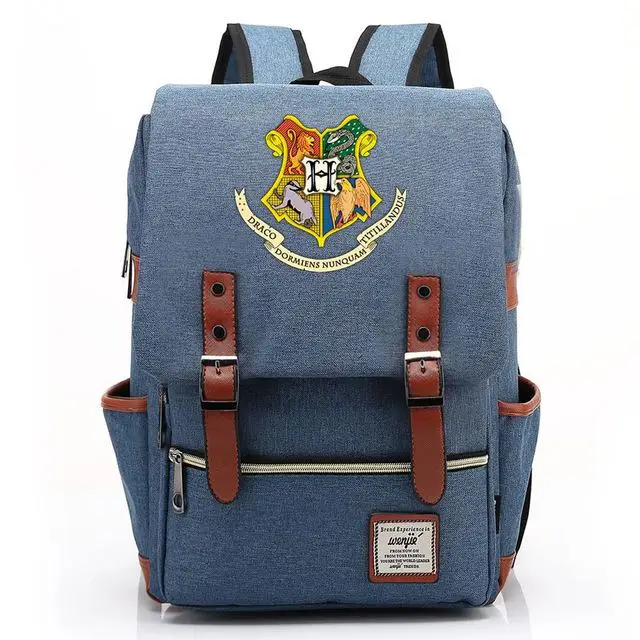 Волшебный Хогвартс Ravenclaw Слизерин Гриффиндор для мальчиков и девочек портфели для подростков школьные сумки холщовые женские сумки рюкзак мужской рюкзак - Цвет: 11