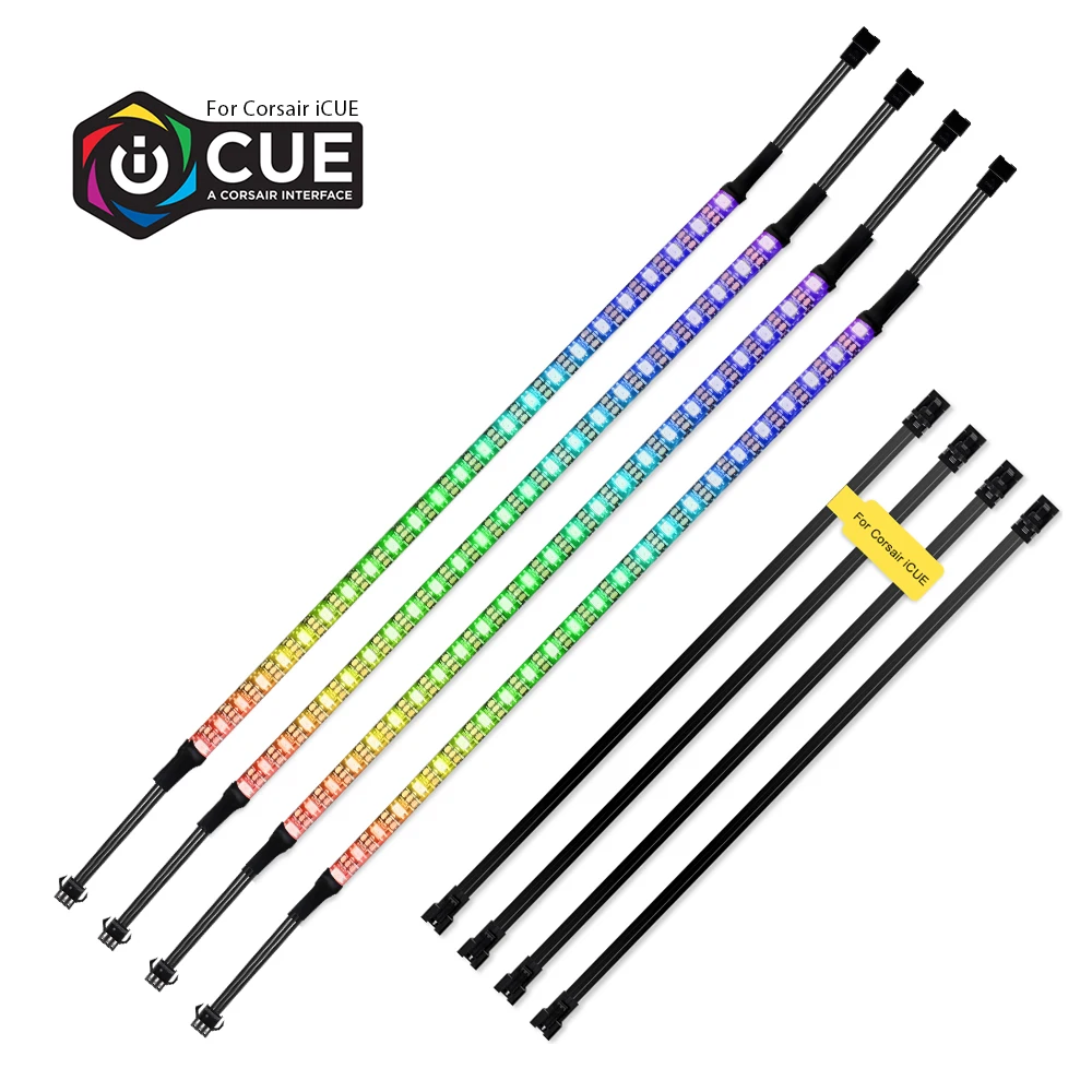 40 см Адресуемая WS2812b цифровая светодиодная лента Радуга RGB LED освещение комплект