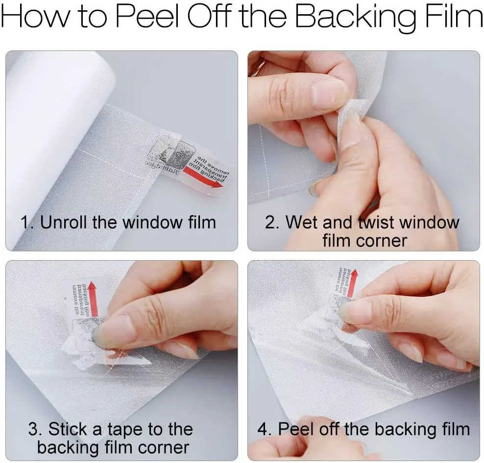 Белая матовая оконная пленка статическая антиклейкая клейкая виниловая с
