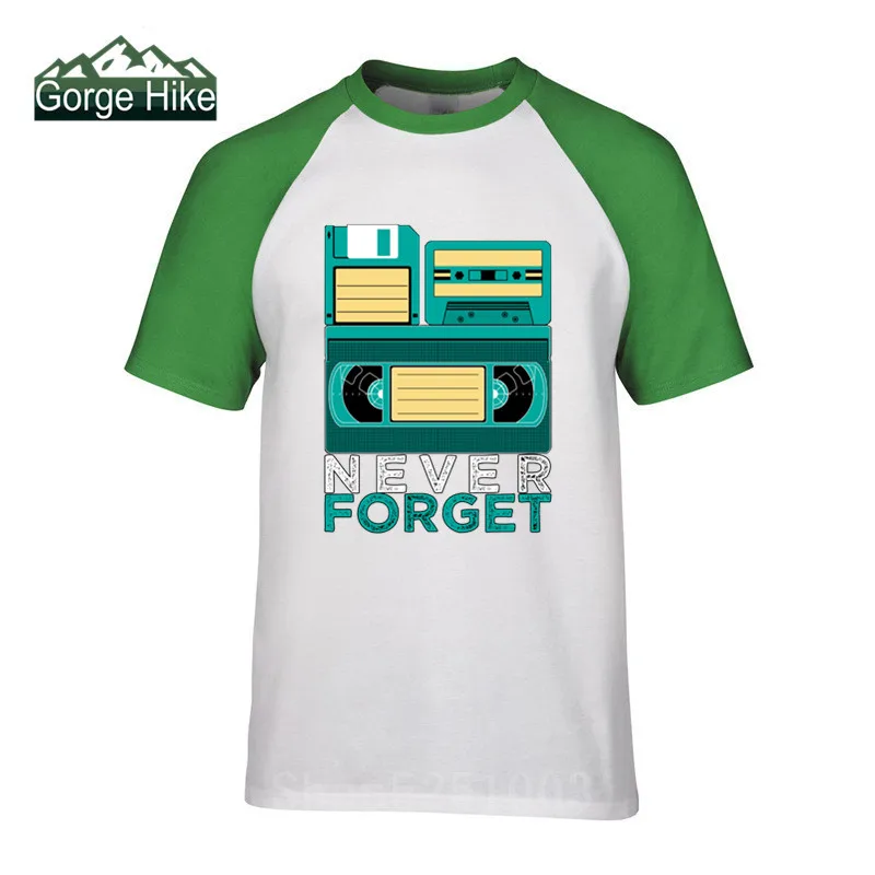 Never Forget Music Tape футболка Ретро Радио дискеты VHS футболки мужские Ностальгический