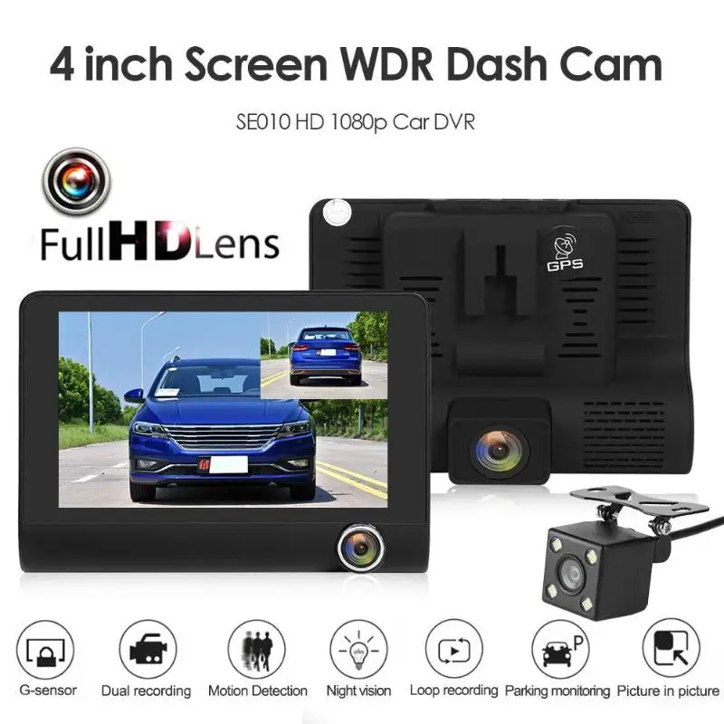VODOOL L431 Russische Version 3 Objektiv Auto DVR Kamera 4