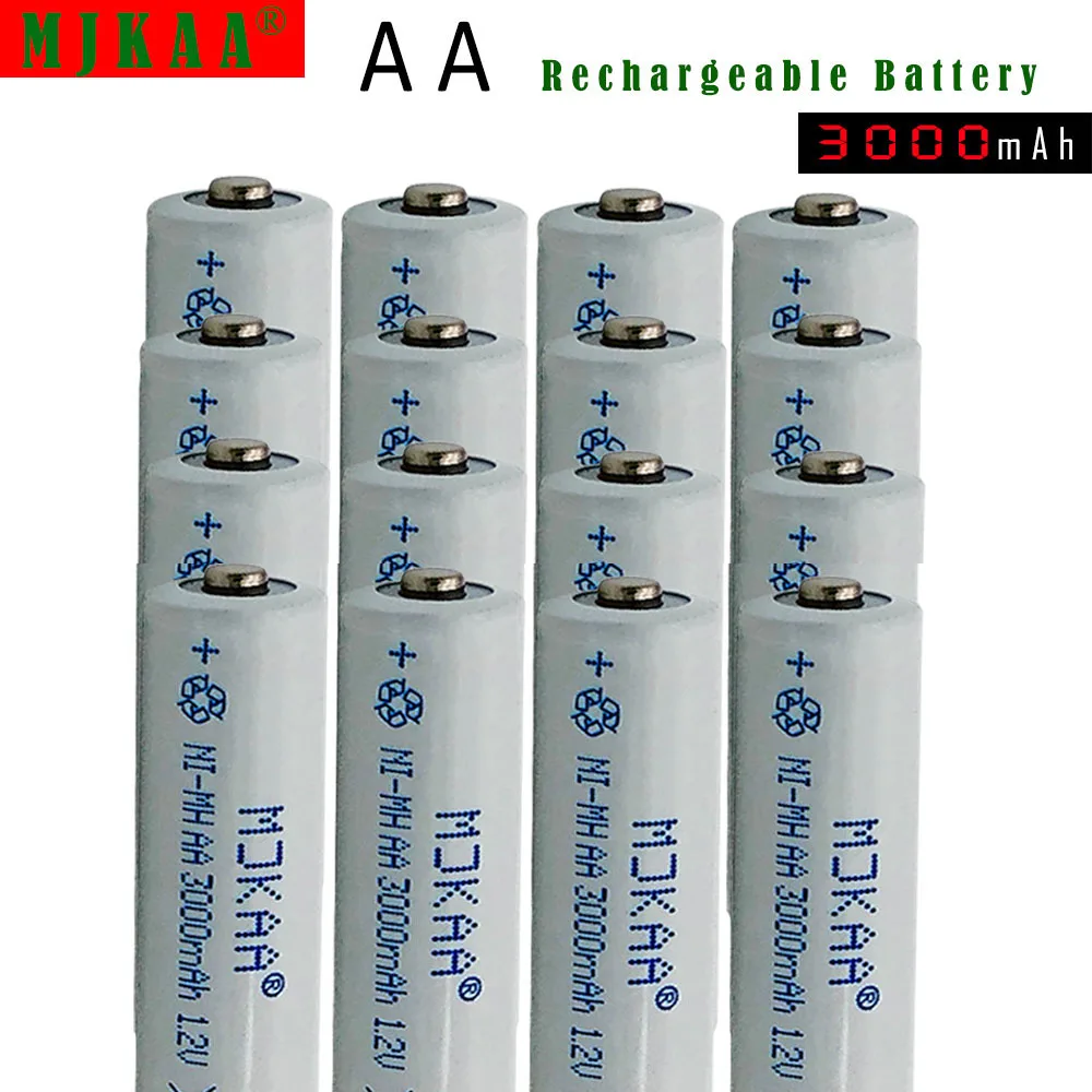 

16 PCS / AA NI MH - 2019 1.2 V 3000 Mah Rechargeable Batteries In Advance for Toy Camera Microphone