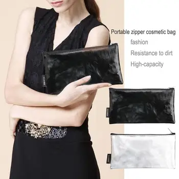 

Multifunctional PU Leather Cosmetic Bag Makeup Brush Storage Bags Portable Zipper Make Up Bags Travel Organizer
