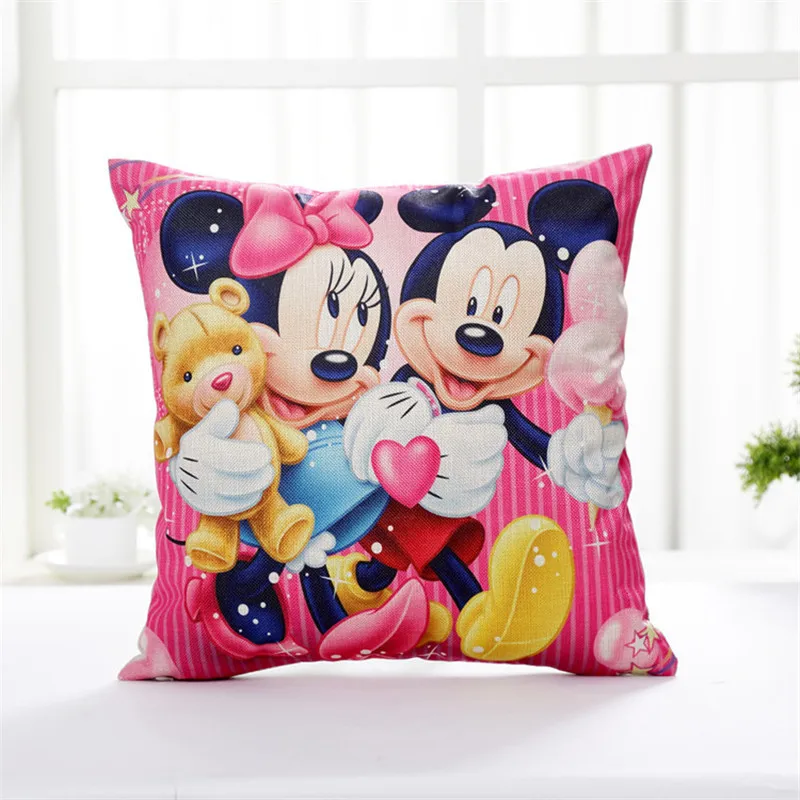 

Limit Discounts Mickey Mouse Minnie Mr Mrs Pillowcases Home Textile e Pillow Cover Decorative Pillows Case Living Room 45x45cm