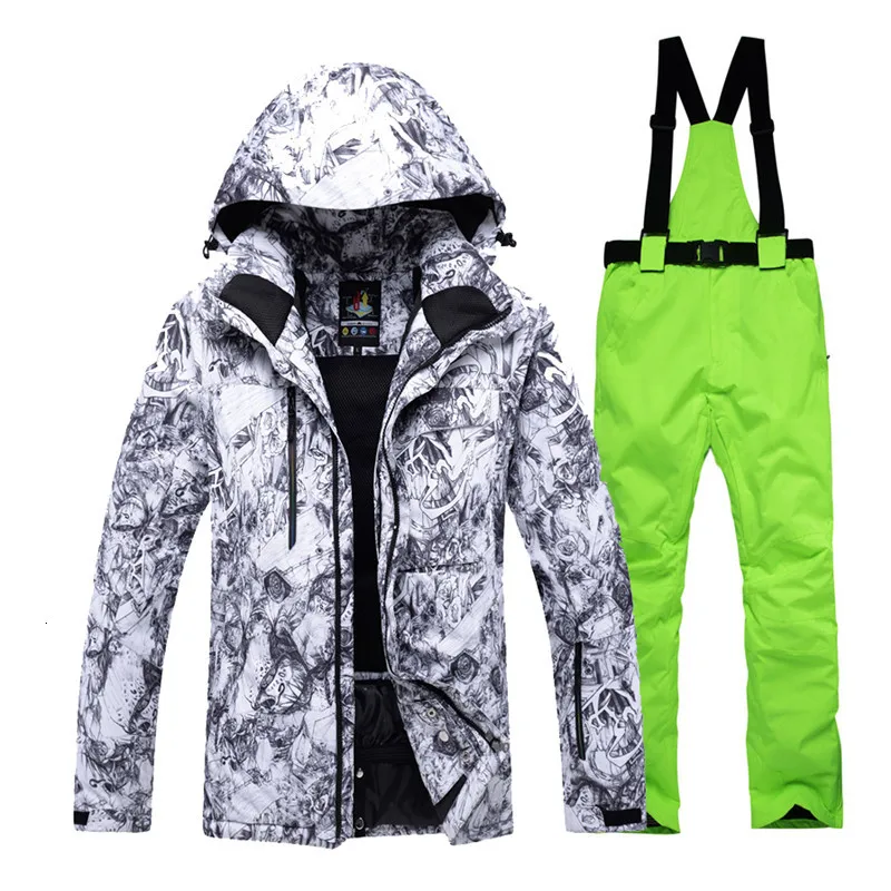 30 winter warm Snowman snowsuit snowsuit windbreaker suit snowsuit snowjacket and snowpants with scarf