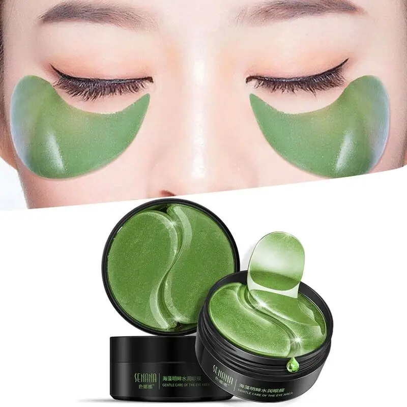 60 шт./компл. морские водоросли коллагеновой повязки на глаз маска для удаления морщин темные глаза круги глаза BagsAnti против старения увлажнение Золотой нашивки в виде глаз