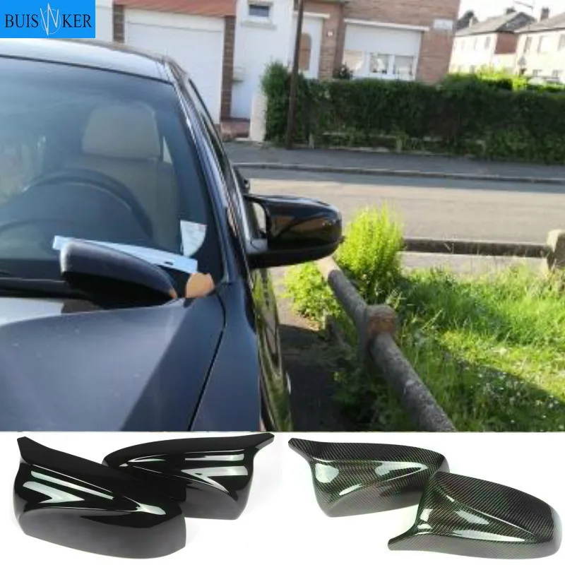 

Left+Right X5 X6 Mirror Cover Car Side Door Wing Rear View Mirror Cap Cover Shell Replacement For BMW X5 X6 E70 E71 2007-2013