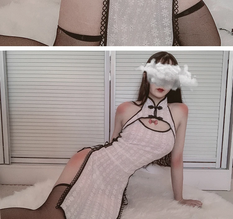 Женский сексуальный костюм для косплея Cheongsam, женское белье, корсет на бретельках, ночная рубашка, ночное белье, платье горничной, комбинация Экзотическая одежда