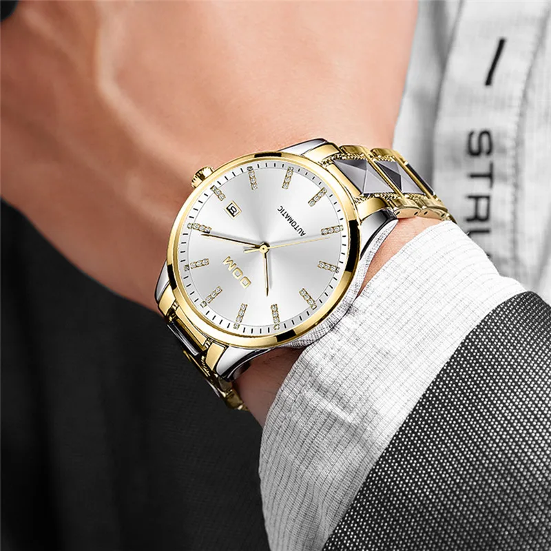 DOM Automatic Mechanical Watch Men Business Top Brand Luxury Stainless Steel Watches Men s Wristwatch Clock 5