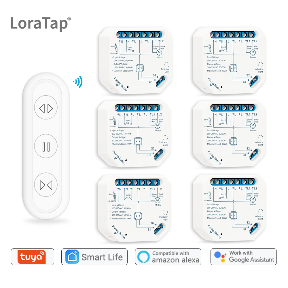 Tuya Smart Life Curtain Switch Module Remote Control Blinds Roller Shutter RF+WIFI App Timer Google Home Aelxa Echo Smart Home afbeelding