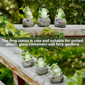 

3 Pcs Garden Decoration Statue Frog Set Outdoor Terrace Ornament Garden Courtyard Decoration Artist Home Pot Decoration