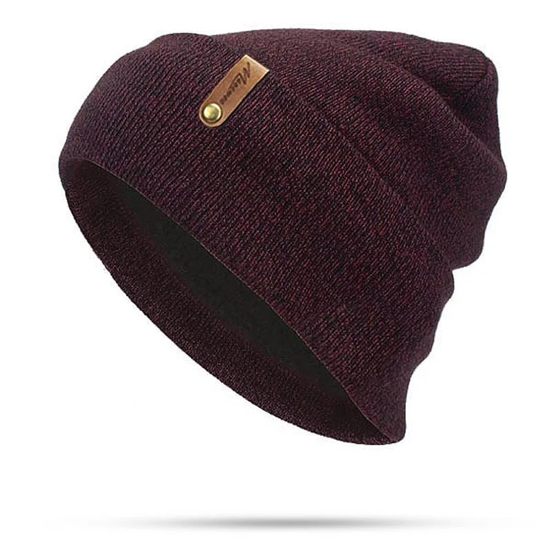 Женская шапка, шарф, шапка, перчатки, шапки бини, вязаные шапки Skullies, шапка унисекс, одноцветная шапка в полоску, осенняя и зимняя теплая вязаная шапка - Цвет: F