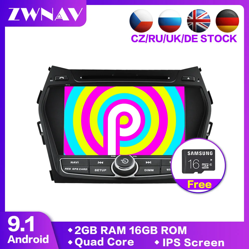 

DSP android 9.1 car dvd multimedia player for Hyundai IX45 Santa fe 2013 2014 car gps stereo navigation car radio tape recorder