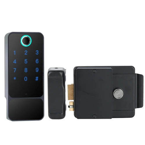 Rainpfoor Bluetooth электронный дверной замок с ТТ замком мобильный телефон приложение отпечатков пальцев пароль смарт-карта открытый вход ворота W5