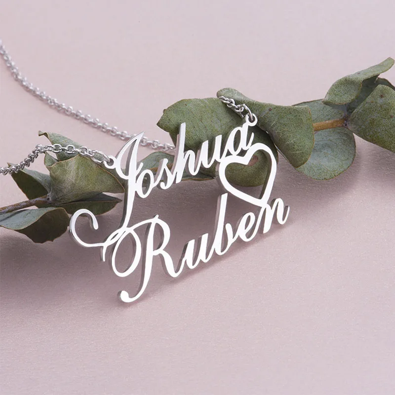 

Two Name Necklace custom name necklace Personalized infinity necklace 925 Sterling Silver with Any Name Necklace