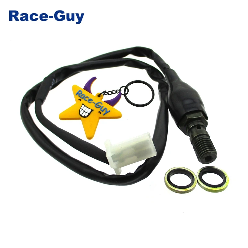 STONEDER Interruptor De Luz De Freno Hidráulico Con Enchufe Macho De 90° M10x1.25 Para Yamaha WR250F WR450F - Foto 6